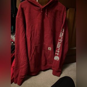 Carhartt deep red hoodie XL